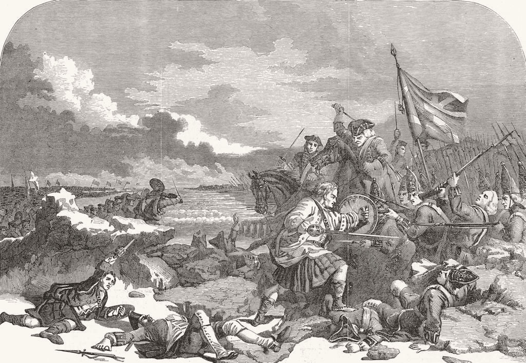 SCOTLAND. National Inst. Culloden 1853 old antique vintage print picture